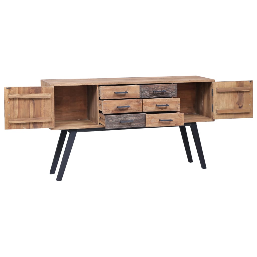 Sideboard 110 X 30 X 75 Cm Solid Teak Wood