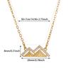 Stylish Mountain Necklace With Zircon For Women Gold Color Charm Elegant Nameplate Geometric Pendant Necklaces Wedding Jewelry