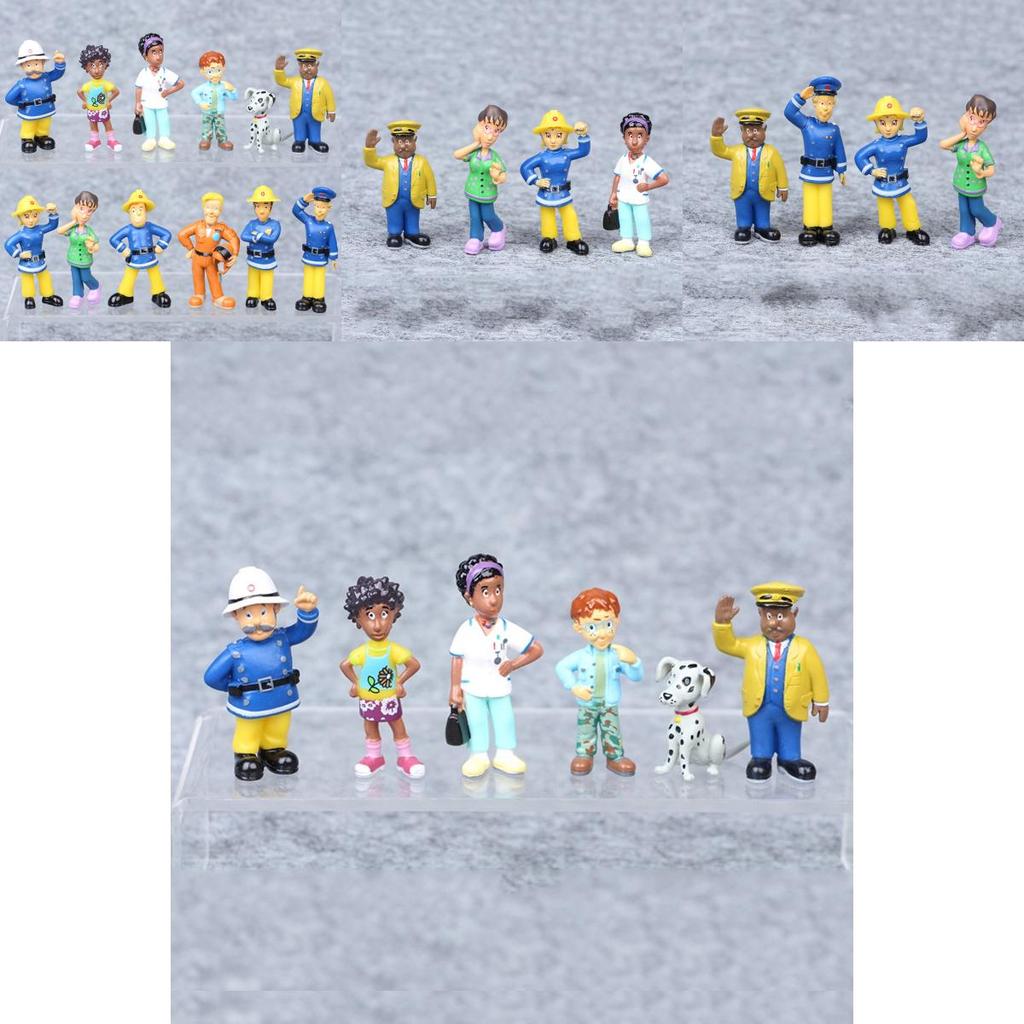 High Quality Sam Action Figure Toys 12pcs Set Fireman Playset Perfect Kids Gift Idea