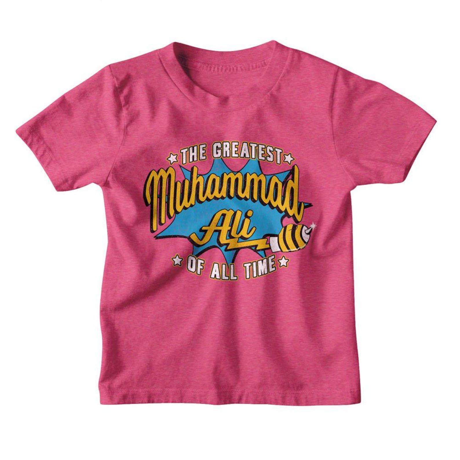 Muhammad Ali Stinger Glove Vintage Hot Pink Youth T-Shirt 4XL