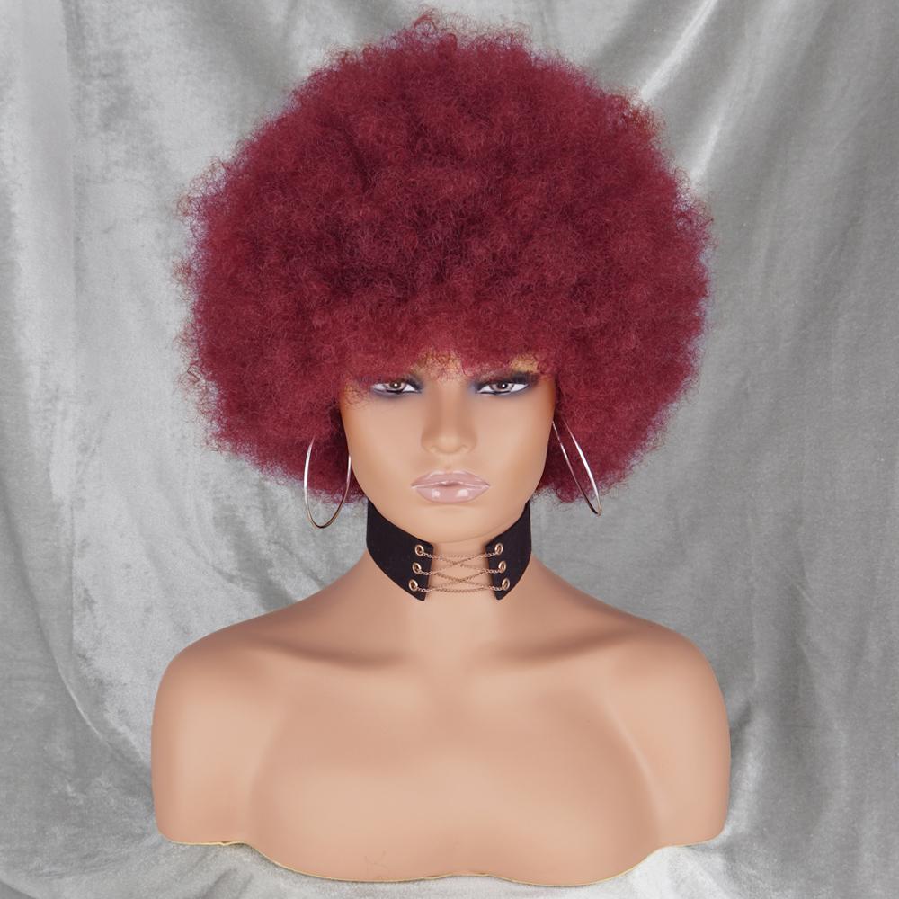 XNRAN Afro Women Kinky Curly Wigs for Black Women Short Curly Afro Kinky Wig Bouncy Huge Fluffy Puff Wigs Synthetic Fiber Wig