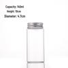 47mm Aluminum-Capped High Borosilicate Glass Bottle for Candy, Medicine Capsules, Cordyceps, and Floral Tea Packaging