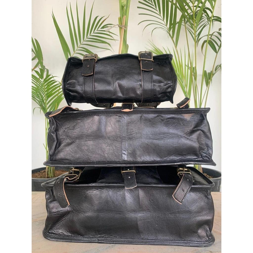 Motorcycle Pouch Leather Two Bags Panniers Saddle Bag Saddlebags Father Day Gift