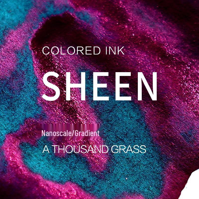 Strong Sheen Sparkle: Nanoscale Gradient Color-Changing Fountain Pen Ink, Calligraphy, 15ml 5ml Bottle