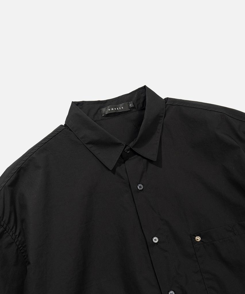 VASTIC Oversized Cotton Half Shirt_Black
