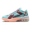 Lebron 18 Low Floral Abrasion Resistant Shock Absorbers Low Top Children's Basketball Shoes Blue Red Sneakers DN4177-400