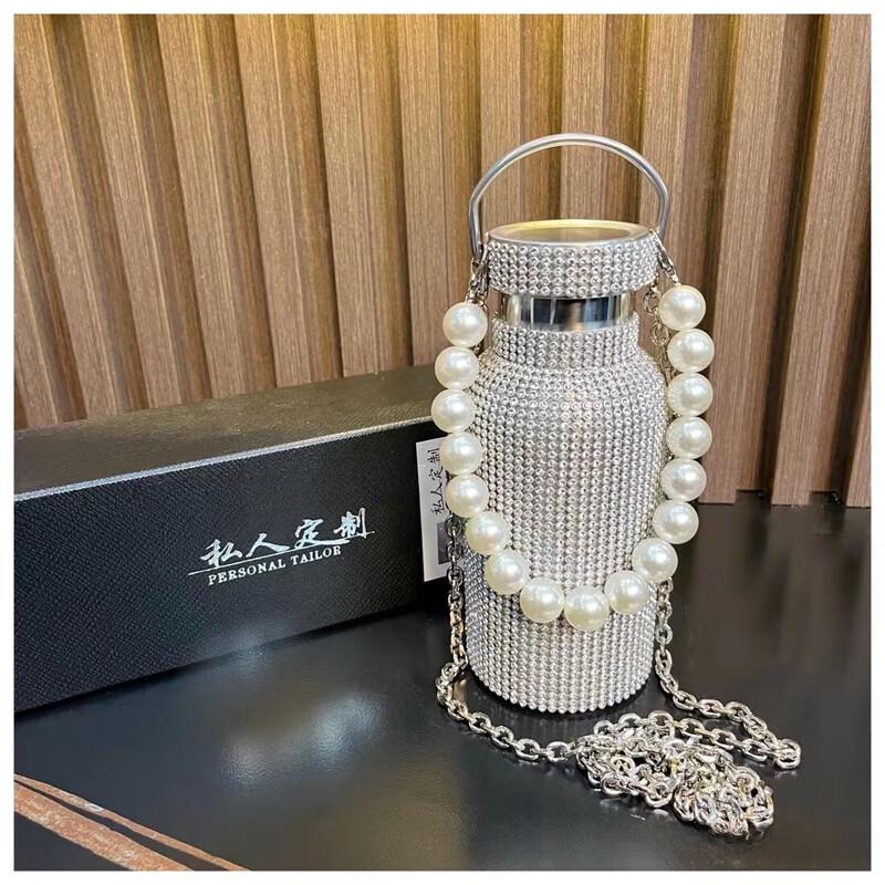 Shangqi Rhinestone Portable Water Bottle