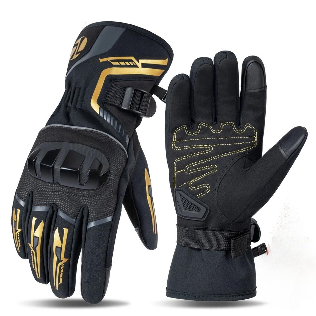 Winter Motorcycle Gloves for Men Women Thermal Windproof Waterproof Riding Glove Impact Resistant Fleece Lined Cold Weather Gear