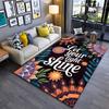 Floral Mandala Carpet with "Let Your Light Shine" Inspirational Quote Suitable for Use As an Anti-slip for Living Room Bedroom Sofas