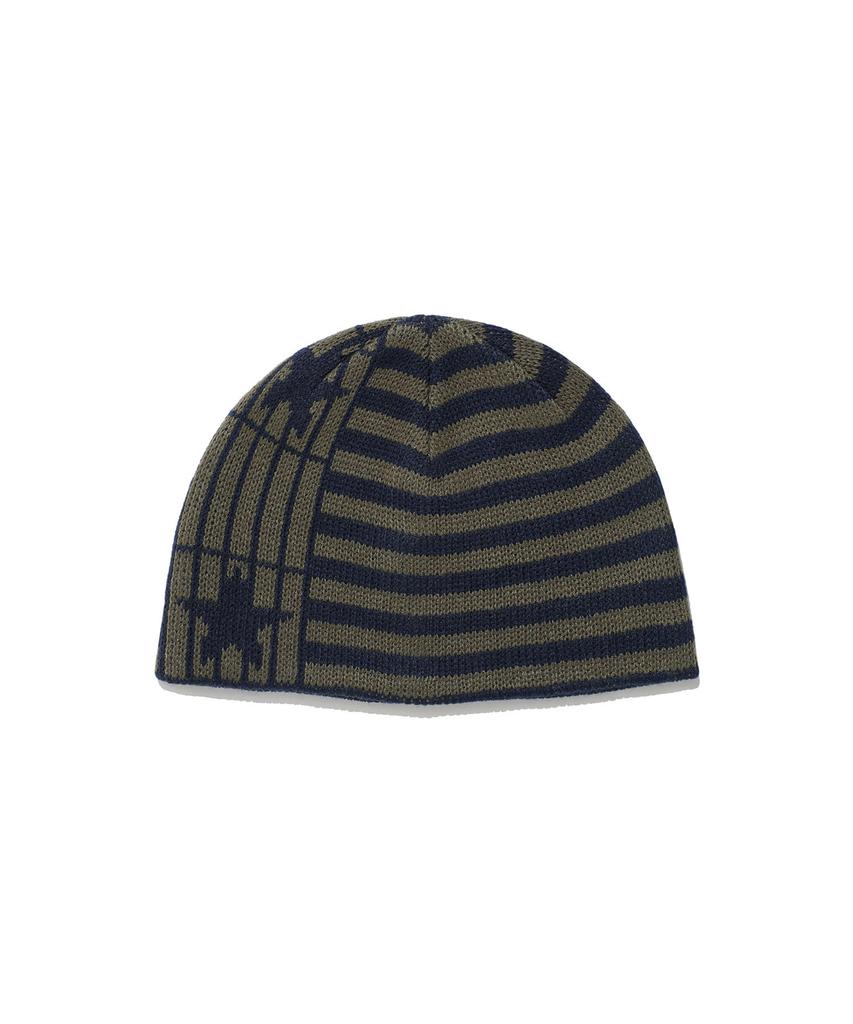 ISTKUNST Star Stripe Beanie_Khaki(Ik2Ffmab20A)