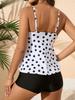 Sexy 2025 Print Ruffle Tankini Set Women Strapped Push Up Swimsuit Beach Summer Swimwear Brazilian Lady Bathing Suit