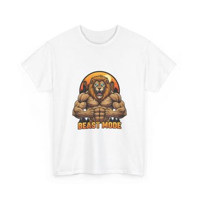 Beast Mode Löwe Grafik-T-Shirt | T-Shirt, Fitnessstudio Bekleidung, Baumwollqualität, Löwe