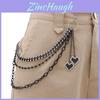 Hip Hop Heart Pendant Metal Belt Chain For Men And Women Casual Fashion Accessory