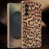 For Samsung Galaxy A36 5G Case Leopard Print PU Leather Coated PC+TPU Electroplating Phone Cover
