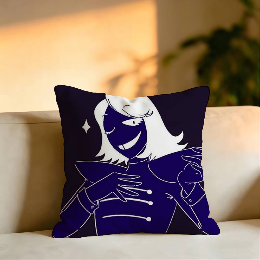 Hot Game DDeltarune Rouxls Kaard Square DoubleSided printed Pillow Case Bedroom Bedside Pillow Sofa Cushion Cover
