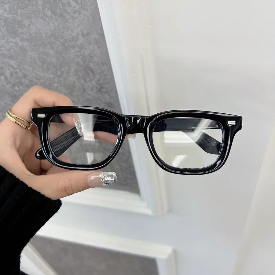 Stylish Vintage Square Clear Lens Design Classic Eyeglasses Frame Male Elegant Glasses Men Women Transparent Lens Design