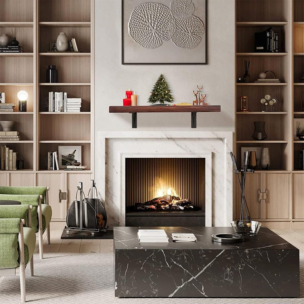 2 Piece Brackets, Corner Wall-Mounted Sturdy And Strong Load-Bearing Capacity, Suitable for Kitchens, Workshops, Black