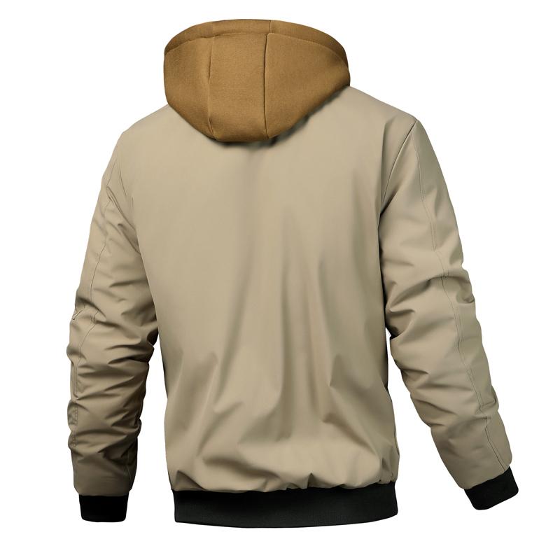 Giacca Bomber Calda da Uomo Autunno Inverno Giacca a Vento Spessa da Esterno Cappotti con Cappuccio da Escursionismo Uomo Parka Sportivi Termici Giacca