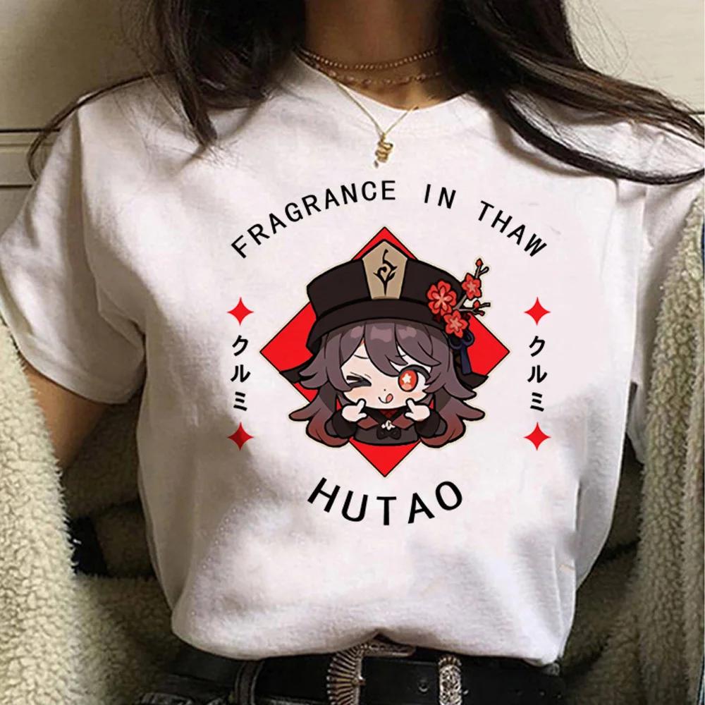 Genshin Impact top women funny summer tshirt female funny harajuku Japanese clothes