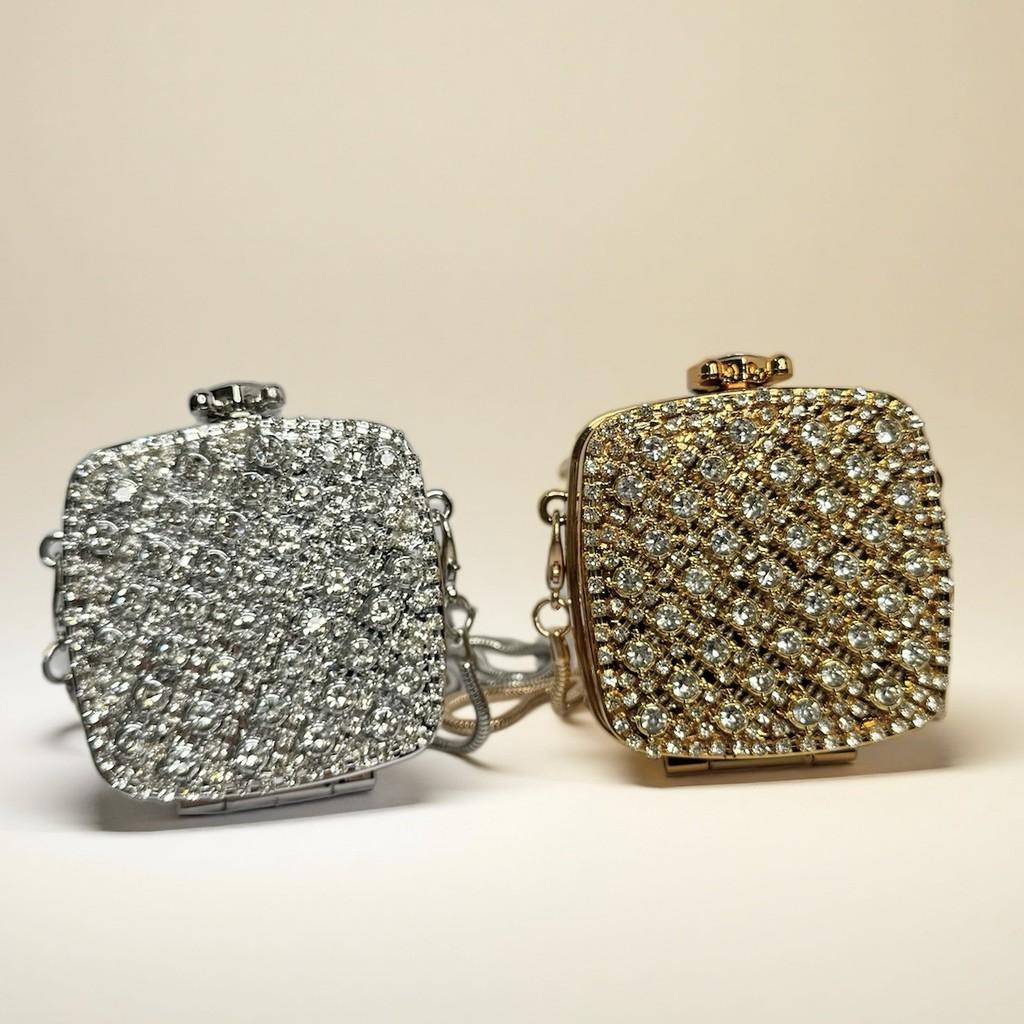 Acrylic Mini Purse With Embellished Flowers And Sparkling Rhinestones For Daily Fashion