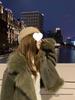 Women's 2025 Spring Shearling Suede Short Motorcycle Jacket - Slimming Korean Style