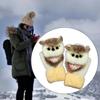 Cute Knitted Winter Warm Mittens for Women Cartoon Full Finger Gloves