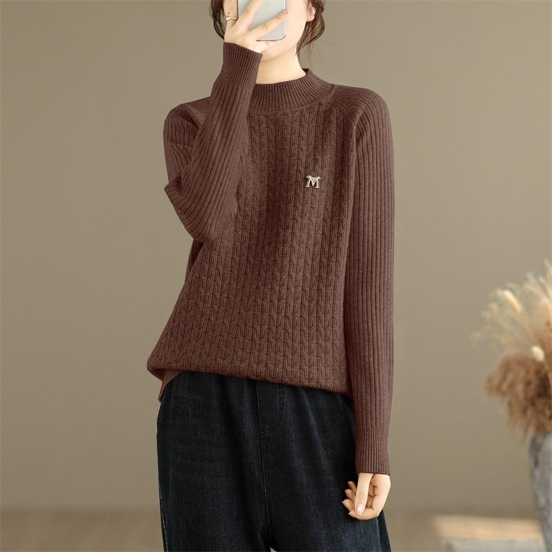 Pull-over tricoté décontracté oversize vintage printemps automne hiver pulls femmes