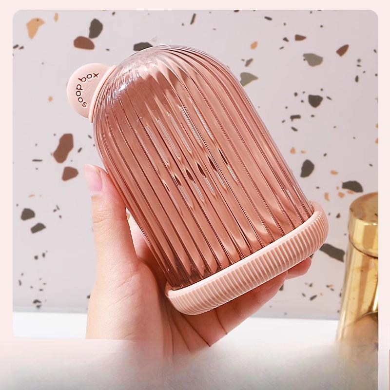 Travel Soap Box with Lid Draining Soap Box Cute and Sealed Business Trip and Travel Laundry Soap Box