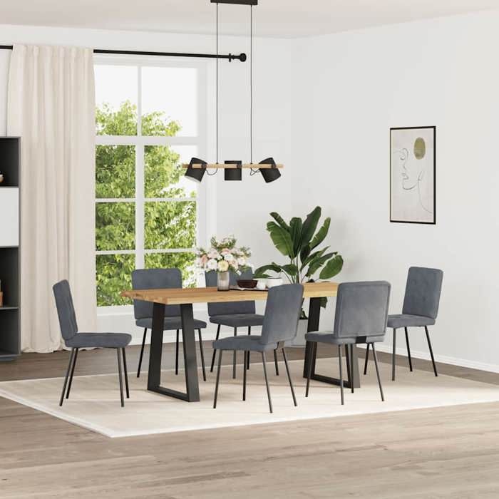 VidaXL Chaises à manger lot de 6 gris foncé velours 3315428