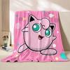 Coperte con Stampa Jigglypuff Pokémon Carino per Adulti Bambini Coperte Calde per Casa Viaggio Morbida e Confortevole Coperta Rosa Regali di Lusso