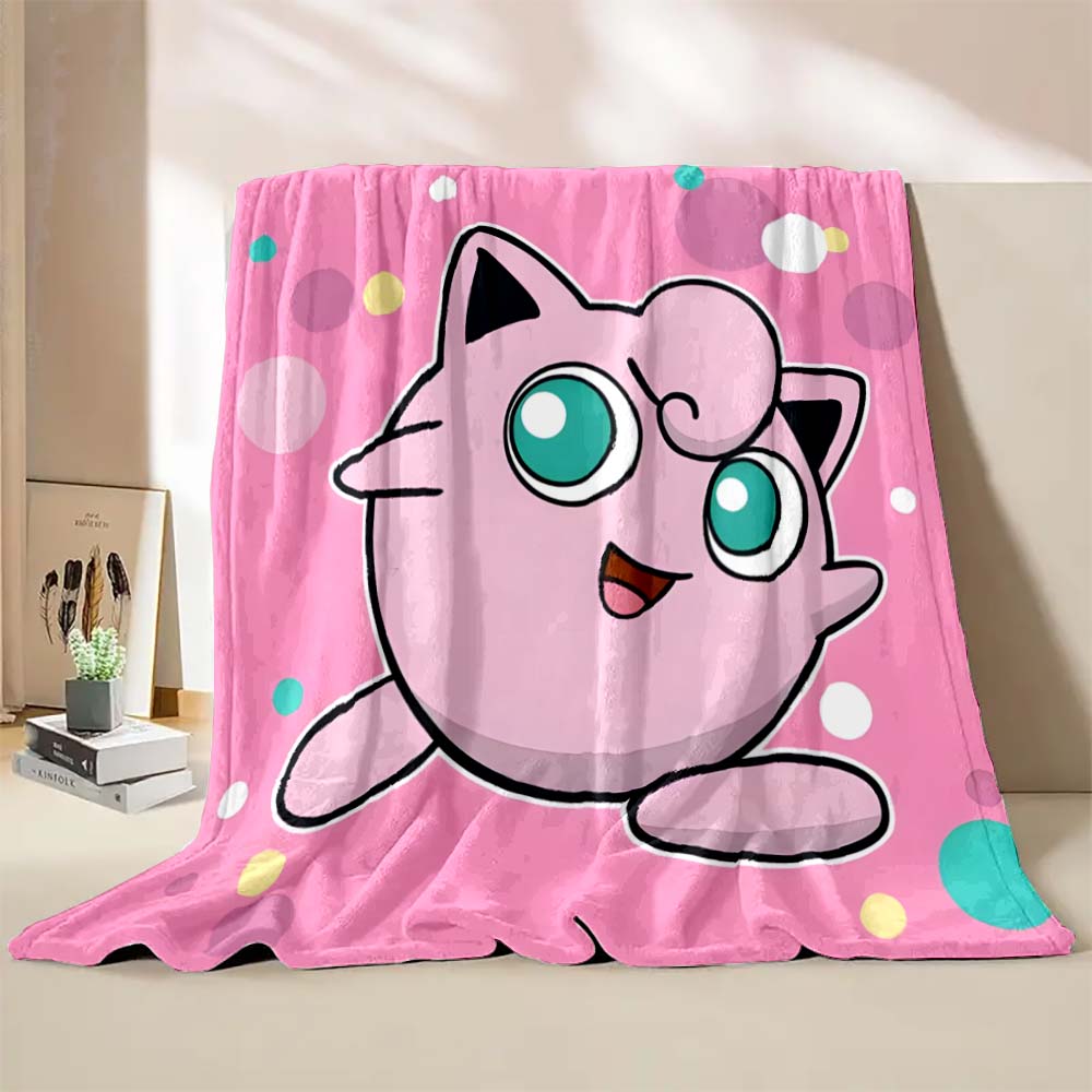 

1PC Cute Pokémon Jigglypuff Print Blanket Adult Children Warm Blankets Home Travel Soft and Comfortable Blanket Luxury Gift 75x90cm(30x35in)
