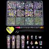 New Flat-Bottomed Diamond Heterosexual Mixed Diamond Nail Art Jewelry Mixed Mixed Round Glass Diamond Rhinestone Nail Decoration