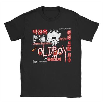 Mens Oldboy Movie  T Shirts  Pure Cotton Clothes Unique Short Sleeve O Neck Tee Shirt Printing TShirt