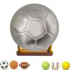 Game Day Gift Idea Premium Wood Triangle Sports Ball Display Stand for Basketball Football Soccer Memorabilia for Autographed