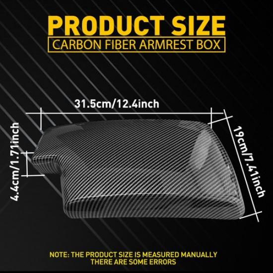 Carbon Fiber Interior Console Armrest Lid Cover Trim for BMW 3er E90 E91 E92 E93