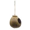 Coconut Bird Nest Hut With Ladder Hanging,Hanging Coconut Bird House Parrot Hideout Bird Cage For Lovebird Pigeons Pet Supplies