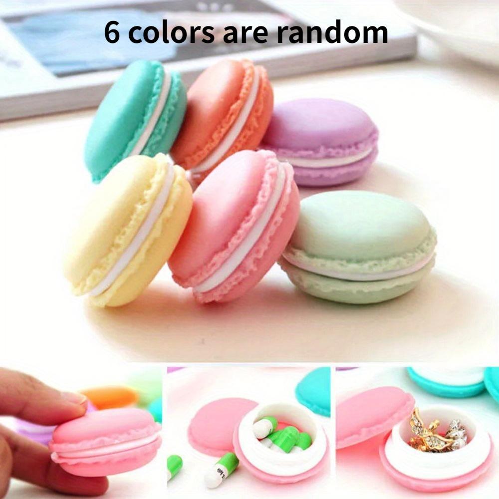 

6 случайных цветов, коробка для хранения макарон, органайзер для конфет, ластик, подарок, канцелярские принадлежности, офисные школьные принадлежности, мини-шкатулка для драгоценностей, портативная коробка для хранения всякой всячины 6pcs