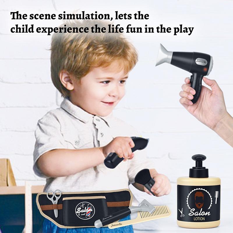 Play House Haircut Toy Boy Hairstylist Kit Kids Fashion Simulation Hairdresser