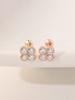Minimalpiercing 14K Four-Leaf Clover Cubic Piercing Earrings