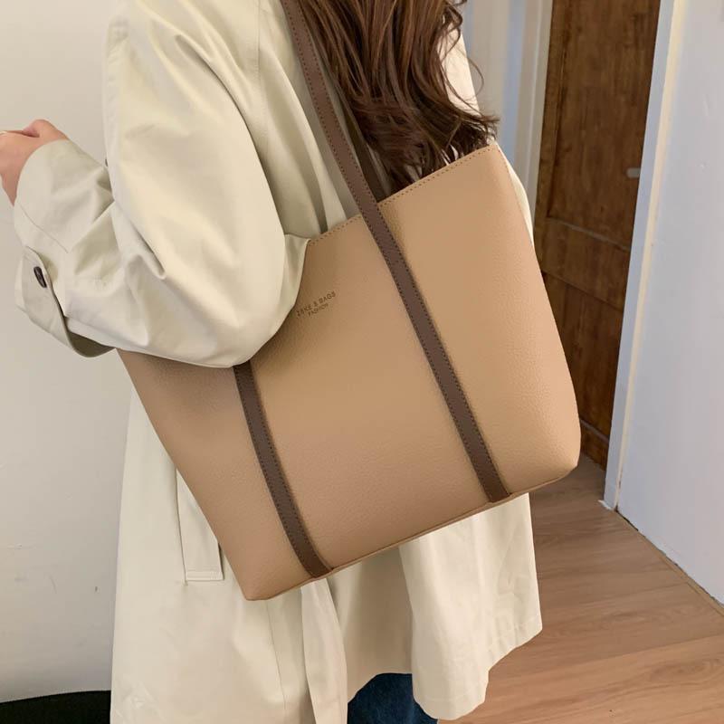 

Simple casual work commuter tote bag 2025 new Korean version ins versatile high-end temperament women s shoulder bag