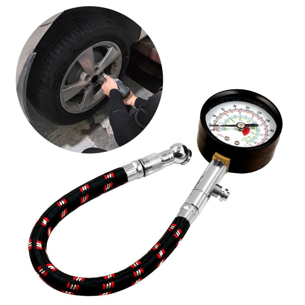 Black Tire Pressure Gauge Optimal Tire Pressure Tool Pressure Sensor Air Release Valve Quick Deflation Function