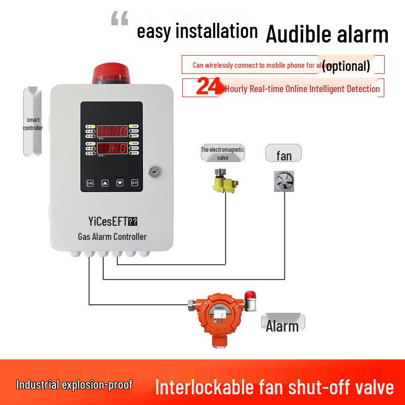 Explosion-Proof Methane & LPG Gas Leak Alarm Detector