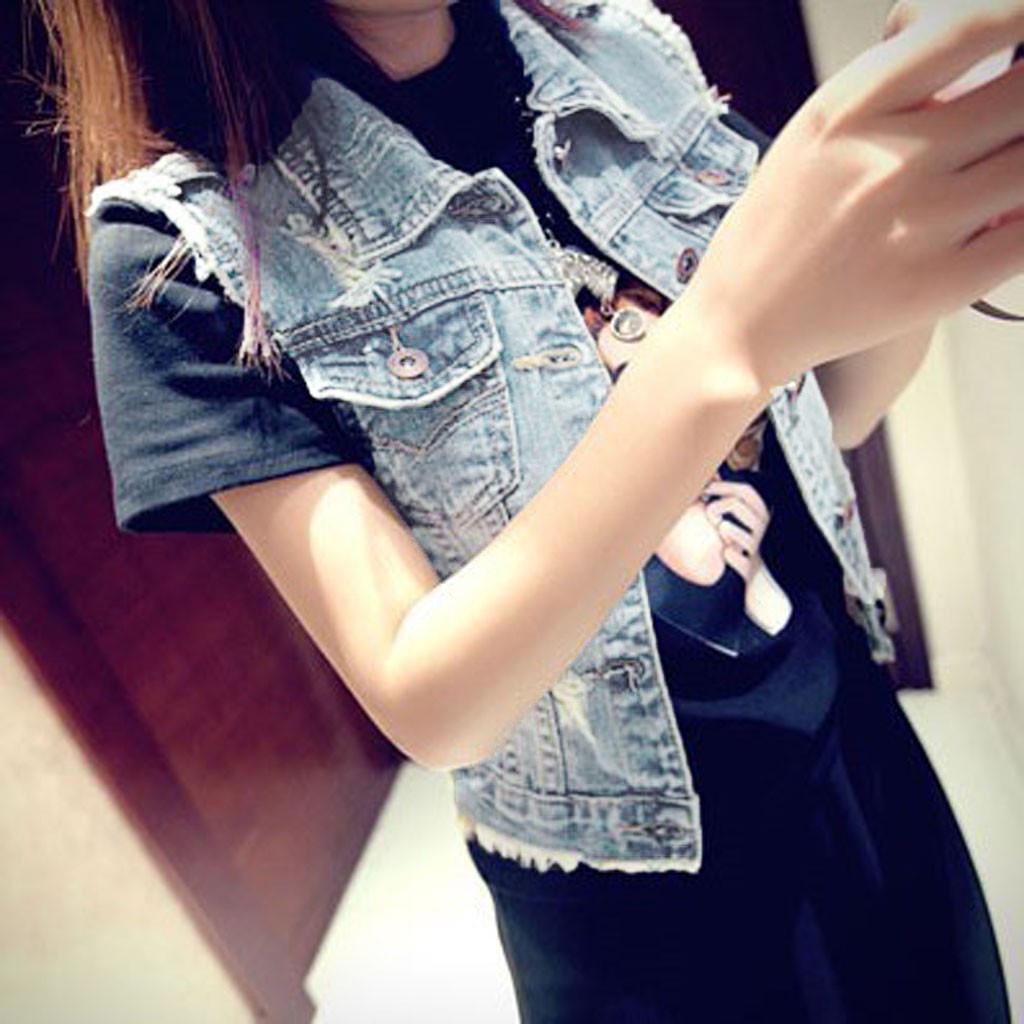Buy Womens Casual Jean Jacket Long 