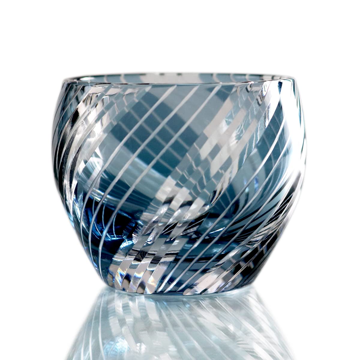 

GREEM MARKET Деревянная коробка в комплекте Художественная стеклянная посуда Граненый стакан Чашка для саке Синий граненый стакан Предмет GMS02577 (Рынок Глим) Число