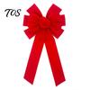 Christmas Door Hanging Bow Large Velvet Bow, Red Plush Wreath Holiday Tree Topper Outdoor Weather Resistant Decor Ornament for Valentine's Day, Home,