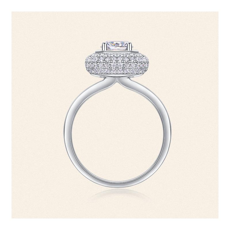 Customizable 925 Sterling Silver Moissanite Diamond Wedding Engagement Ring for Women Fashion Jewelry 1 PC