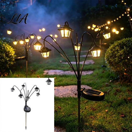 Festive Yard Lawn Decor Halloween Solar Garden Lights, Decorative Ghost Pumpkin Witch Hat String Landscape Lighting for Walkway IP54 Waterproof