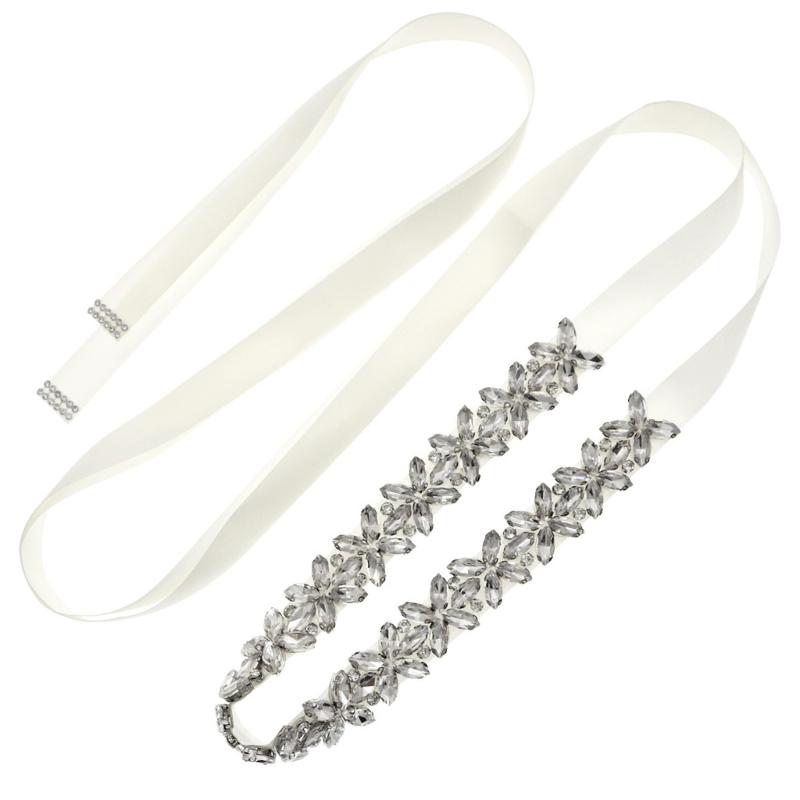 

Luxurious Crystal Rhinestones Wedding Belt Ribbon Crystal Sash for Bridal Gowns Elegant Wedding Waist Belt 1