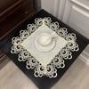 Table Cloth Napkins Table Cover Tablecloth Cup Coffee Mats Placemats Disk Pad Prop Cover Lace Corner Lamp Retro Posing Tea Towel