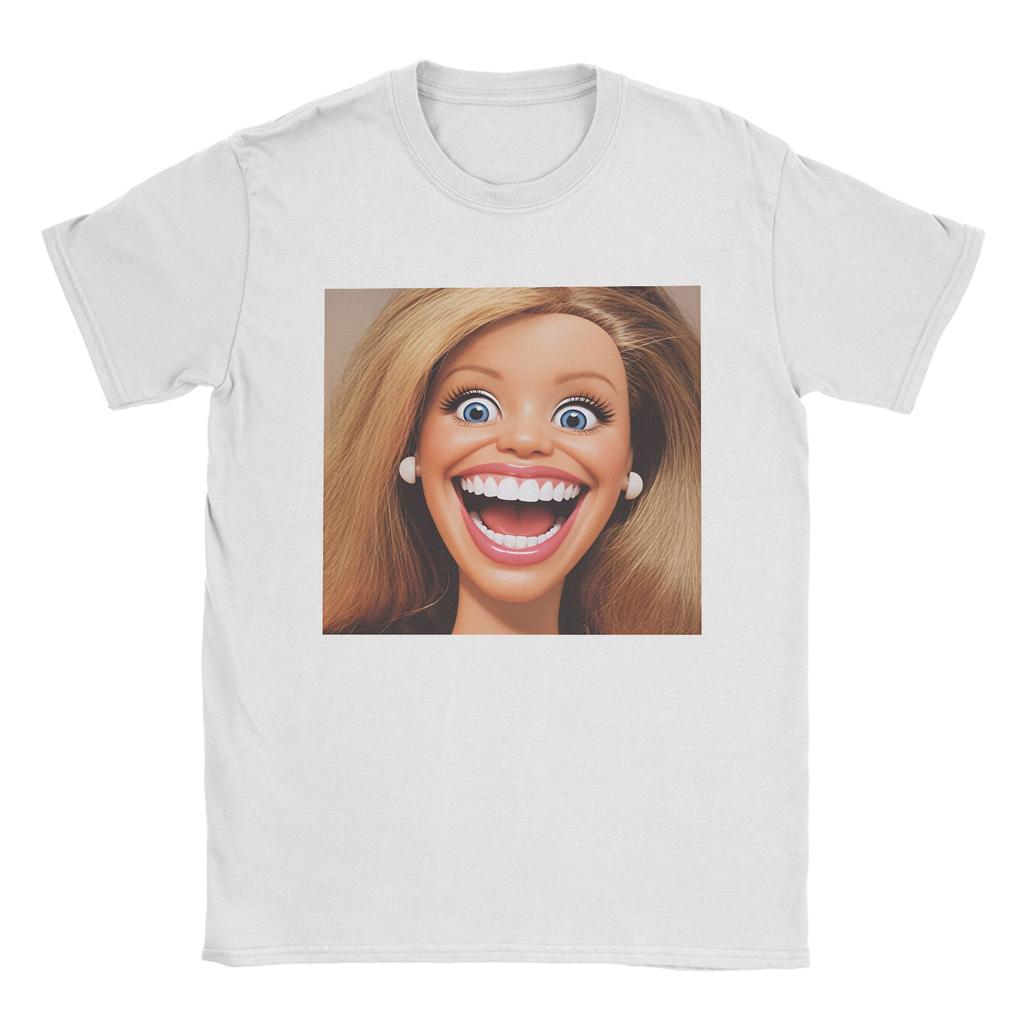 Oversized T Shirt Summer Funny Doll Print Novelty TShirts  Cotton Tshirt for Unisex Y2K Retro Printed Short Sleeve Clothes